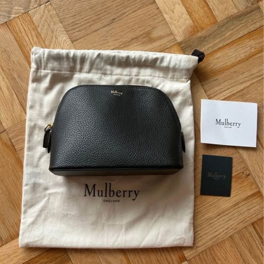 Mulberry Small Classic Grain Leather Cosmetic Pouch